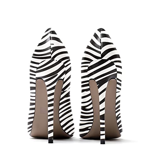 WAYDERNS Women's Evening Pointed Toe Matte Slip On Dress Stiletto High Heel Pumps Shoes 4.7 Inch4