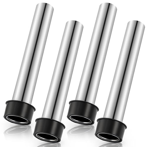 Tebery 4 Pack Bar Sink Overflow Pipe, 7.5 Inch Brass Sink Stopper Strainer, Overflow Drain Tube Fits for 1.75 Inch Drains, Commercial Bar Sink Drain Plug for Kitchen, Bathroom