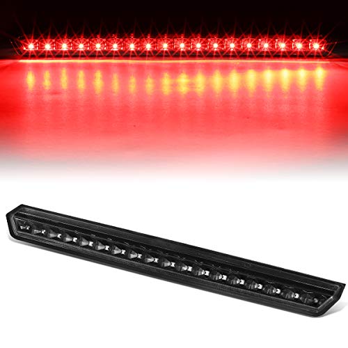 Auto Dynasty Full LED 3rd Third Brake Tail Light Rear Stop Lamp Compatible with Chevy Suburban Tahoe 15-20, High Mount, Black Housing Clear Lens