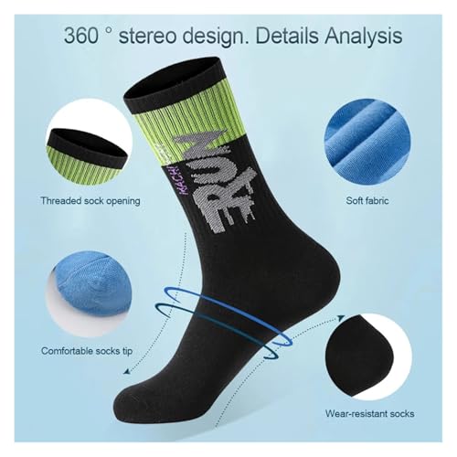 5Pairs Cotton Men Socks Running Sports Socks Skateboard Casual Fashion4