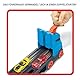 Hot Wheels - 2:1 Autorennbahn zu Transporter, inkl. 3 Spielzeugautos, mit Doppelstarter, Auslösefunktion und Weiche, Platz für 20 Autos, Spielzeug ab 4 Jahre, HGH33