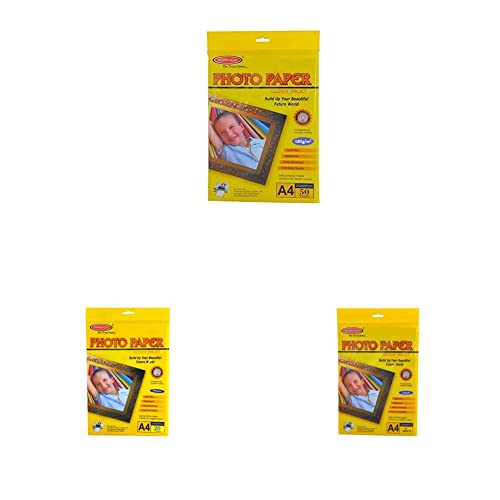 Image of BAMBALIO Bpg 180-50 Glossy Photo Paper, A4, Pack Of 50 & Glossy Photo Paper, 230-20, A4, Pack Of 40 & Glossy Photo Paper, 210-20, A4, Pack Of 40