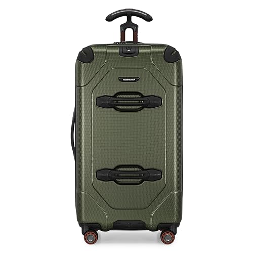 Image of Traveler's Choice Maxporter II Polycarbonate Hardside Trunk with Spinner Wheels, Green, 28-Inch Medium Trunk