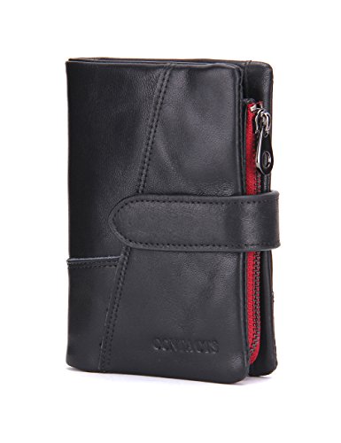 Preisvergleich Produktbild Contacts Männer echtes weiches Leder Bifold Trifold Brieftaschen-Münzen-Taschen-Geldbeut...