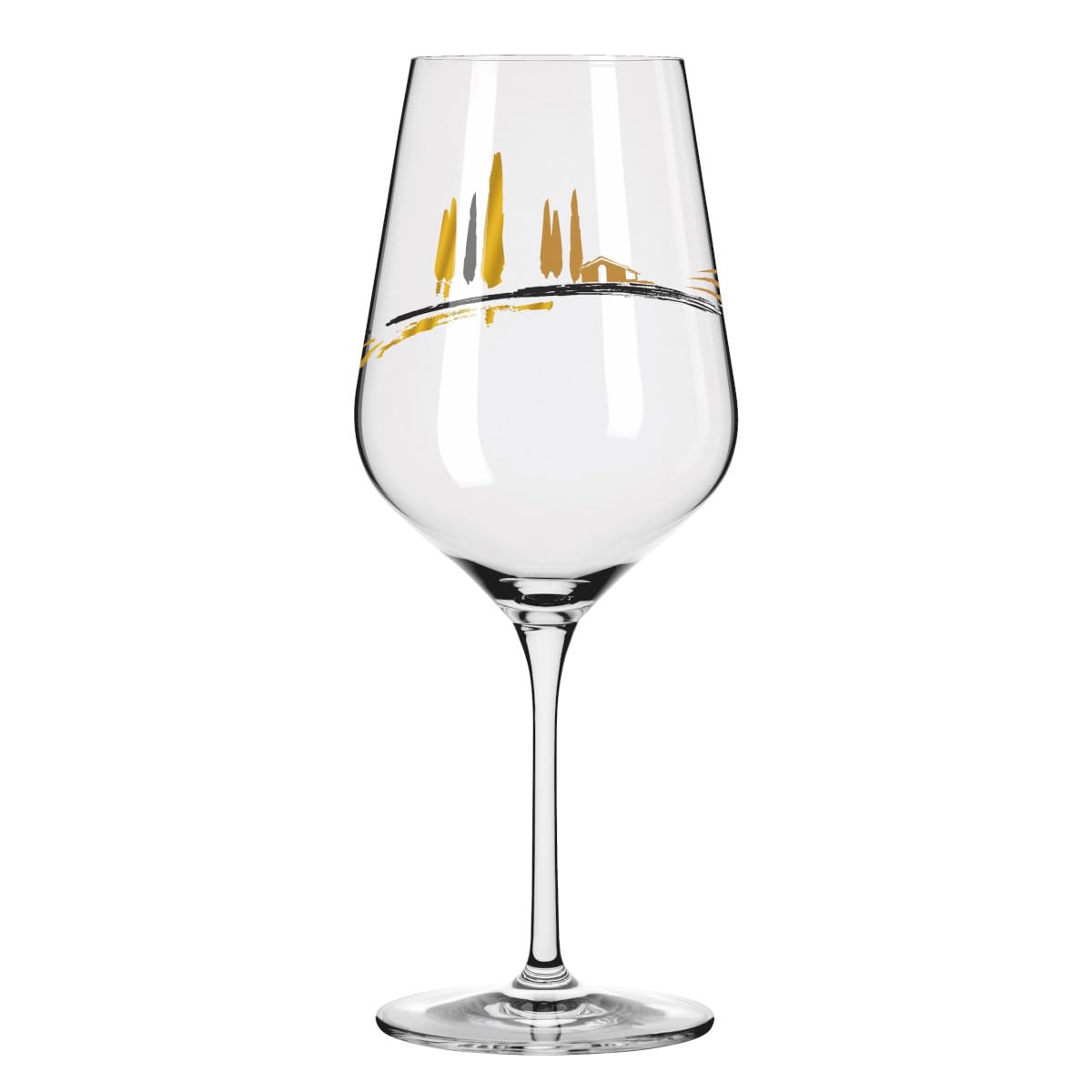 RITZENHOFF 3001011 Red Wine Glass 500 ml - Series Heart Crystal No. 11 - Glass with Tuscany Motif in Rose Gold - Made in Germany
