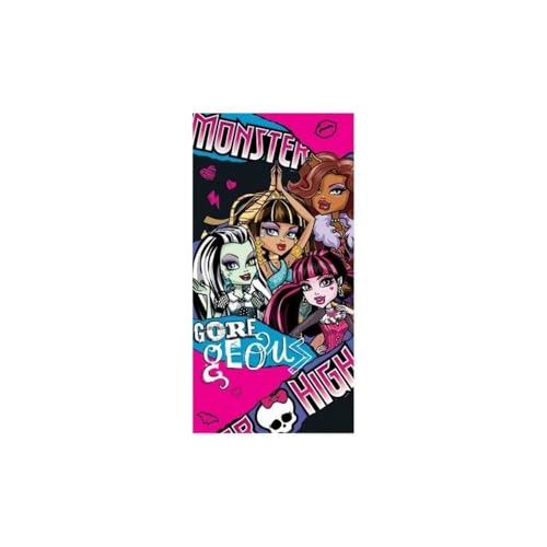 arlis Drap de Plage Monster High - Serviette de Monster High 140 X 70 Cm en Coton (Serviette de Bain Monster High) (140_x_70_cm, Monster High - A)