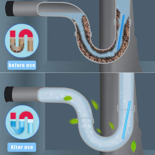 Enzymatic Drain Sticks, 96 pcs Drain Cleaner Sticks Deodorizer Enzymatic Drain Cleaning Sticks for Bathroom Kitchens Sink Toilet Sewer, Keeps Drains Pipes Clear …