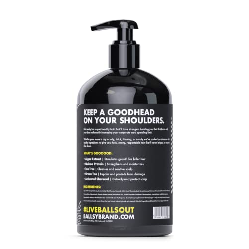 Ballsy Goodhead Shampoo, For Thick, Strong And Healthy Hair, With Natural Tea Tree Oil, 16 Fl Oz #TOP1