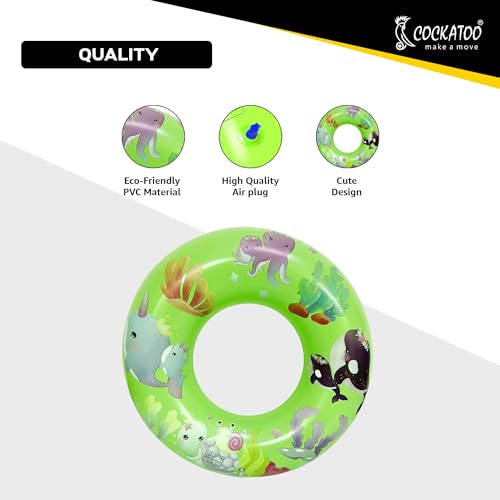Image of Cockatoo Inflatable PVC Swimming Floats with Handles, Small Swimming Pool Floats
