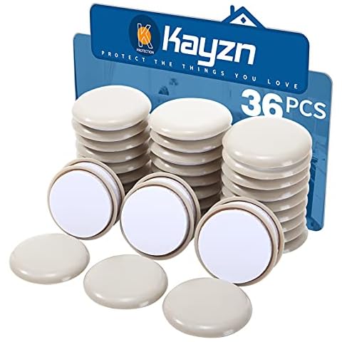 Kayzn Self-Adhesive Furniture Sliders for Carpets (36Pcs) Cover