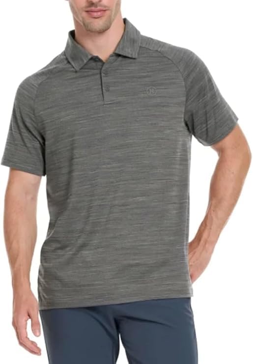 Hurley Men's Performance Polo Shirt (US, Alpha, Large, Regular, Regular, Gray)