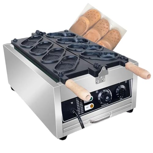 Macchina per Waffle, Macchina per Waffle Commerciale in Acciaio Inossidabile da 3000 W, 4 Griglie con Controllo della Temperatura e Timer per Snack Bar, ristoranti, Eventi,