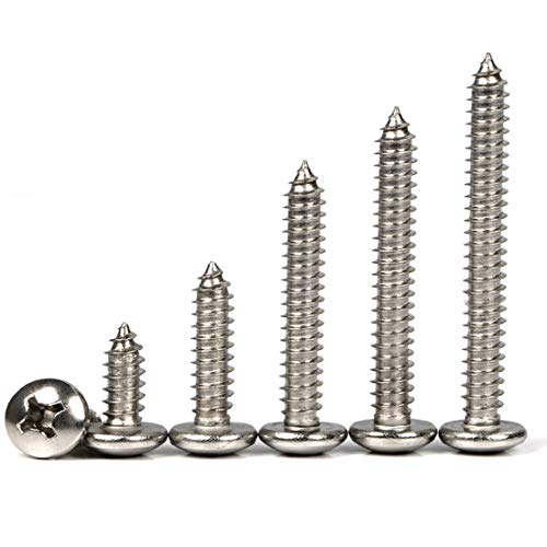 Drenky 100 Stück Holzschrauben 4x30 mm Panhead Schrauben Aus Edelstahl Rostfrei A2 Kreuzschlitz Vollgewinde m4 Schrauben… – Bild 5