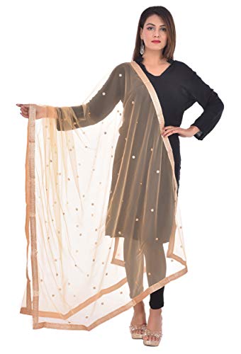 Image of YOUTHQUAKE Women's Embroidered Net Dupatta