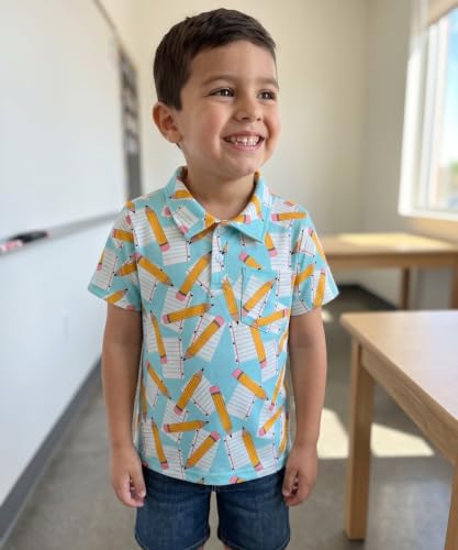 Image of Unique Baby Moisture Wicking Kids Polo Shirts for Toddler Boys Polo Shirt