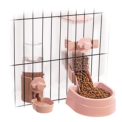 Oncpcare Rabbit Food Dispenser Water Bottle, Small Animal Bowls for