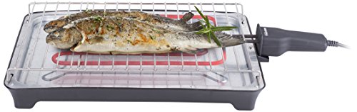 Firefriend Table BBQ Barbacoa eléctrica, 2000 W, Unisex, Negro, Acero Inoxidable