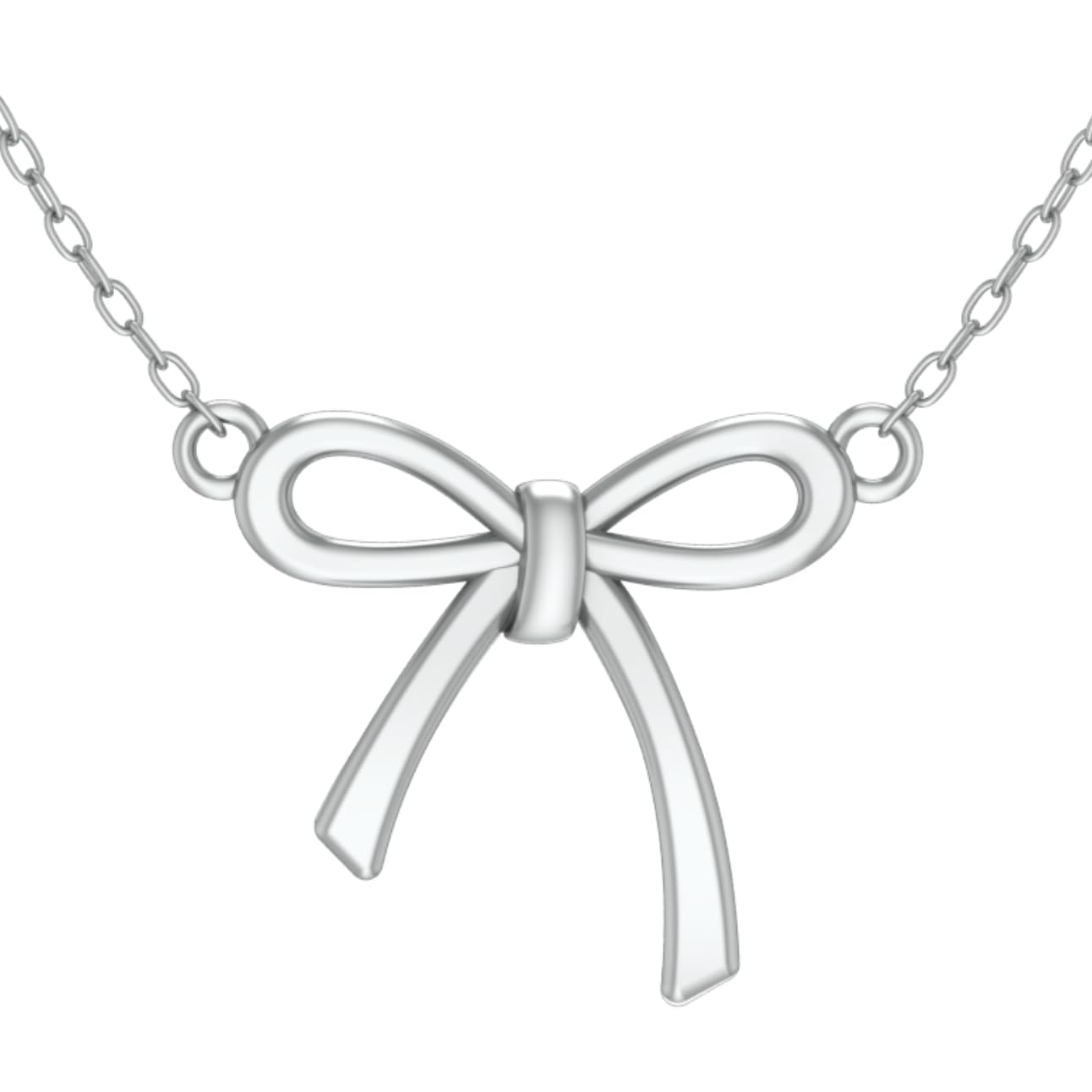 MABEL 925 Sterling Silver, Rhodium Plated Ribbon Bow Charm Pendant With Chain Necklace, Fine Jewellery Gifts for Women & Girls, Assured Purity & 6 Month Warranty* (B0D9JW69W2) Amazon Price History, Amazon Price Tracker