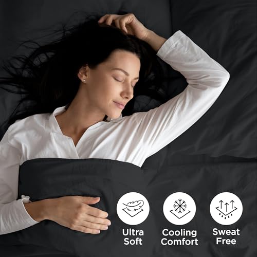 Image of ROYALE LINENS 3 Piece Twin Sheets Set - Soft Brushed 1800 Microfiber Bedding - 1 Fitted and 1 Flat Sheet, 1 Pillow case - Wrinkle Free & Fade Resistant - Hotel Luxury Bed Sheets Set (Black, Twin)