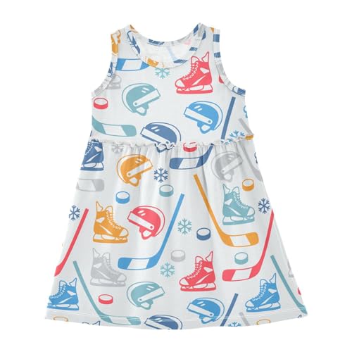 Ollabaky Girls Sleeveless Dress Casual Tank Play Dress Summer Sundress for Toddler Little Girl 2-8T