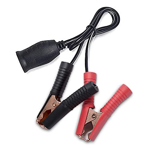 BESTEK 12V 24V Extension Cord Plug Socket with Battery Clamp,...