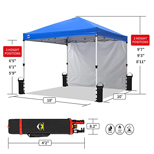 Crown Shades Pop Up Canopy Tent 10X10 Commercial Instant Canopy Tent Outdoor (10X10, Blue) #TOP4