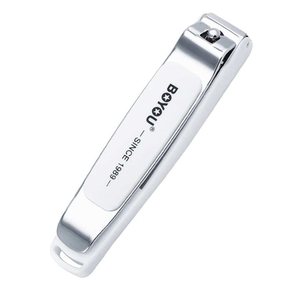 Large Size Stainless Steel BOYOU Straight Head Sharp & Anti Splash Nail Cutting Clipper For Men & Women (Pack of 1)