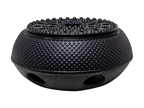 Gusseisen Stövchen massiv schwarz - 13,5 cm - Teewärmer nach japanischer Art - Tee Kanne Tasse Wärmer Untersetzer Heizung