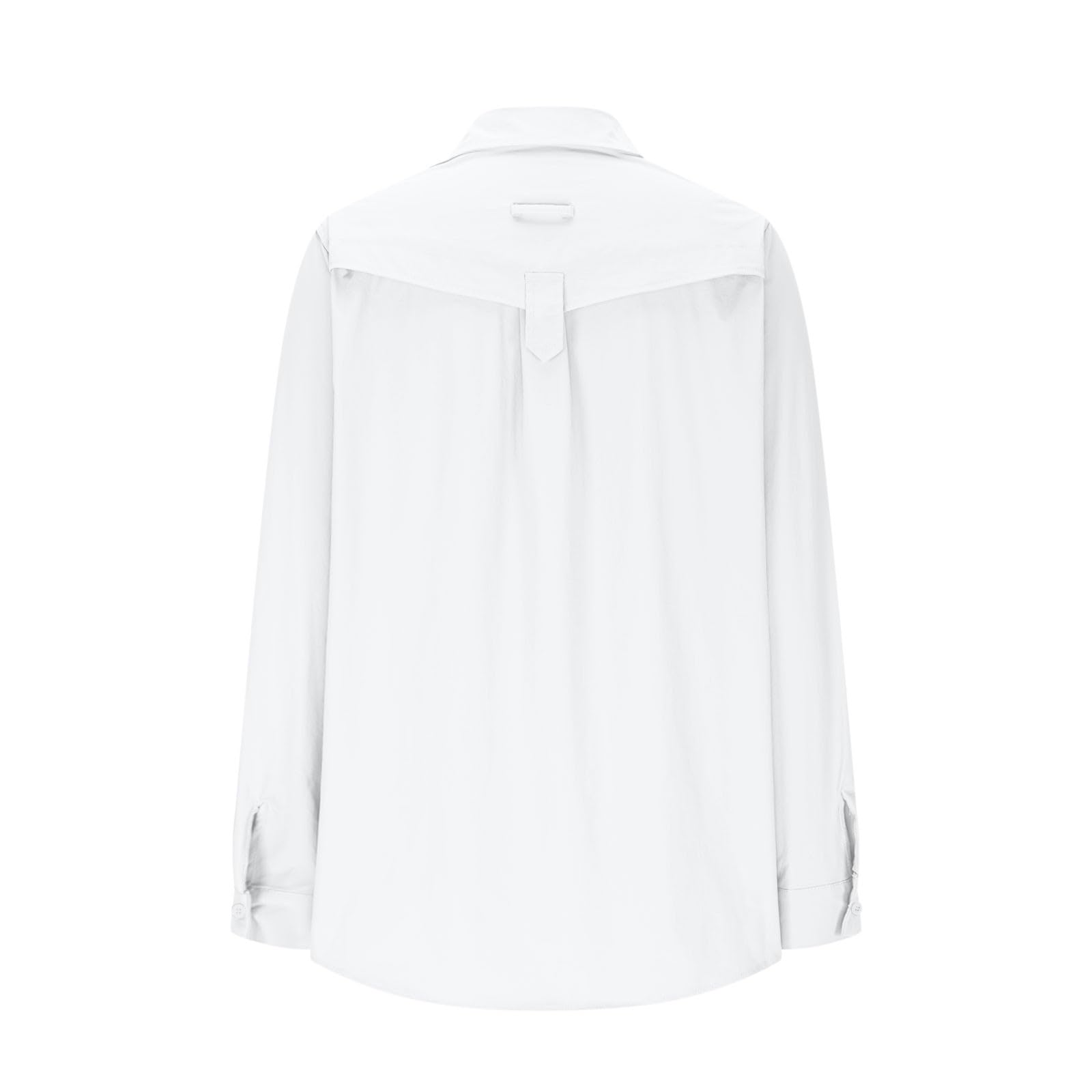 Chemisier anti-UV pour femme - Manches longues - Couleur unie - Chemise de loisirs - Chemise fonctionnelle pour la pêche, le safari, les voyages, le golf