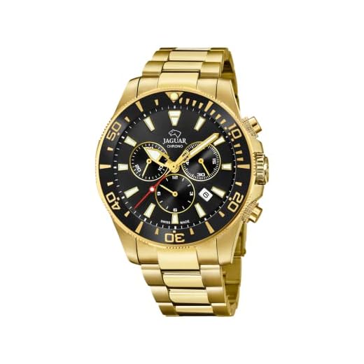 Jaguar Reloj para Hombre Cronógrafo Cuarzo Swiss Made Acero dorado J864/3