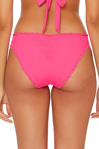 BECCA Women's Frills Hipster Bikini Bottom, Cheeky Coverage, Swimwear Separates3