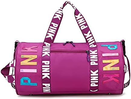 PINK Traveler Duffel/ Overnight Bag/ Gym Bag (Red)