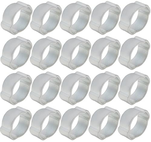 OCS Parts - Oetiker 101 2-Ear Ear Clamps, 101 Zinc Plated Steel, 11 mm Size, Pack of 20, Includes OCS Parts 2-Year Warranty