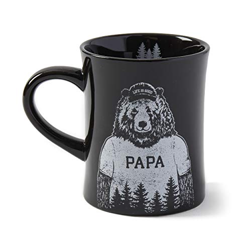 Life is Good Coffee Mug, Papa Jet Black, One Size