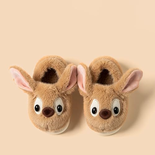 Unisex Funny Animal Cartoon Fuzzy Slippers, Soft Plush House Shoes Kids Non-Slip Cozy Warm Slip On Indoor Footwear3