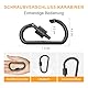 SURFOU 10 Stück Karabiner mit Schraubverschluss, D Form Karabiner Set, Karabiner Schlüsselanhänger, Mehrfunktionale Karabinerhaken für Camping, Angeln, Wandern Oder Reisen (10 Farben)