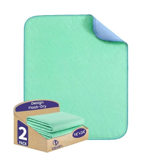Image of Washable Underpads,Super Absorbency Reusable Bedwetting Incontinence Pads for Kids, Adults, Elderly, and Pets - Waterproof Protective Pad for Couch, Sofa, Floor,Bed (500 Washes)
