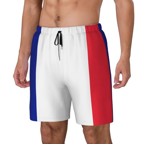 French Flag Print Men Stylish Functionality Swim Trunks Breathable Beach Shorts Surfing Gym Fishing2