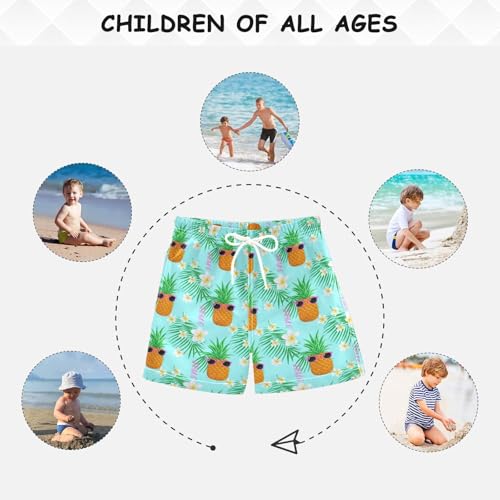 Boys Swim Trunks Pineapples Sunglasses Swim Shorts Boys Bathing Suit Swimsuit Boy Swimwear 2T 202c15994