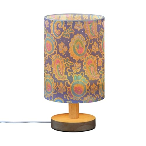 Lámpara de Mesa Pequeña Estilo Casual Azul Floral miniatura 2