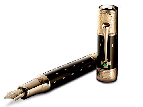Montblanc Fountain Pen 105728 Limited Edition 2010 Im Elisabeth - Pen Resin Black / Yellow Gold 18k Montblanc