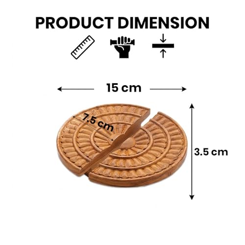 Image of Wardrobe Handle /Teak Wood Handle for Cabinet & Wardrobe /Wooden Pull Handle /Door Handle (6 x3 Inch) Natural Wood Finish-| 3 Years Warranty |