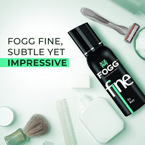 Image of Fogg Marco Perfume Body Spray For Men (Black), Long Lasting, No Gas, Everyday Deodorant and Spray, 150ml & FOGG Gragrance Body Spray for Men, 120ml - Fine Rio Wave