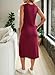 EVALESS 2 Piece Skirt Sets for Women Tank Top and Skirt Fashion 2025 Spring Summer Date Night Outfit for Women Burgundy Large