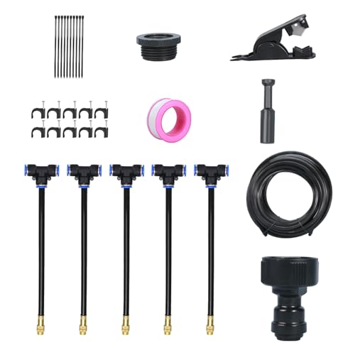 Bewässerungssystem Für Garten - Wasserversorgungssystem Für Garten - 360 Grad Verstellbarer Sprinkler Mit Nebelsprühen Für Garten, Balkon, Baumschule Und Gartenbeete