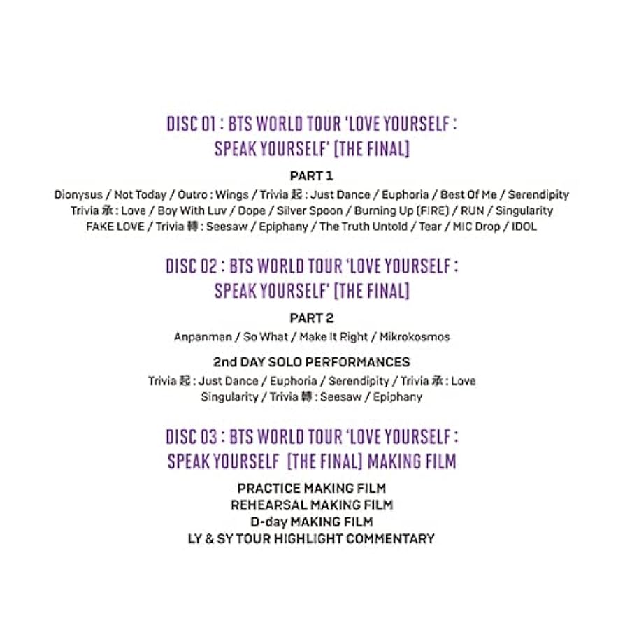 BTS LYS SYS FINAL DC版 新品未使用 日本語字幕付き Amazon.co.jp: BTS WORLD TOUR 'LOVE YOURSELF : SPEAK YOURSELF