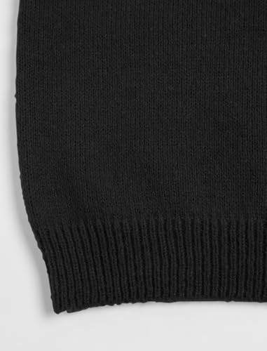 Image of ZAFUL Women's Cropped Sweater V-Neck Long Sleeve Pullover Jumper Knit Top | Crop Length, Ribbed Knit, Double V design, White sweater, Raglan sleeves, lantern sleeve, Fall & Winter, Loose fit, Oversized