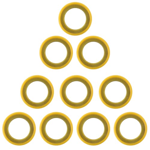 Image of 10pcs 26-830749 Gearcase Drain Plug Seal Washer Gaskets, Washer Drain Plug Seal Lower Unit Grease Gaskets Gearcase Lube Drain Screw Washer Compatible with Mercury Marine /Mercruiser