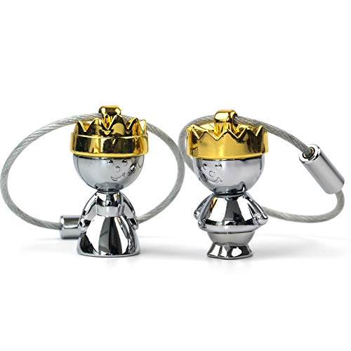 maycom® Little King & Little Queen Couple Keychain Creative Fashion Key Chain Ring Keyring Keyfob