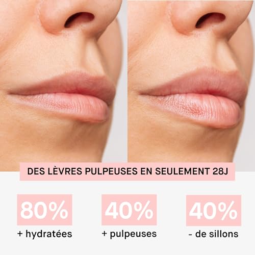 ROSEGOLD ROSELIPS Baume Nourrissant Repulpant à l'acide hyaluronique pour Lèvres, Soin Levres Pulpeuses et Hydratées - 98% Naturel Fabriqué en France - Sans hormone sans parfum - Vegan (Cure 1 Mois) – Image 3